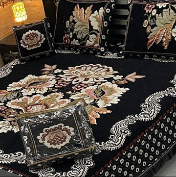 4Pc Velvet Jaquard Bedsheet (Ds No 10103 )