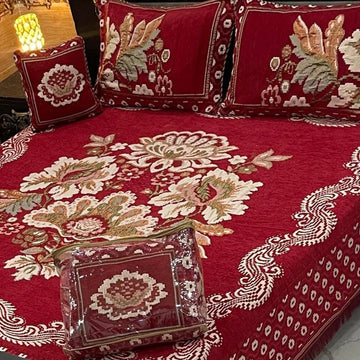 4Pc Velvet Jaquard Bedsheet (Ds No 10105 )