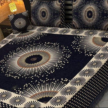 4Pc Velvet Jaquard Bedsheet (Ds No 10110 )