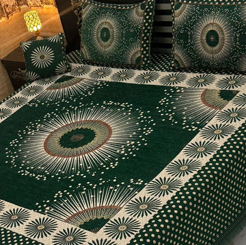4Pc Velvet Jaquard Bedsheet (Ds No 10111 )