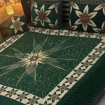 4Pc Velvet Jaquard Bedsheet (Ds No 10126 )
