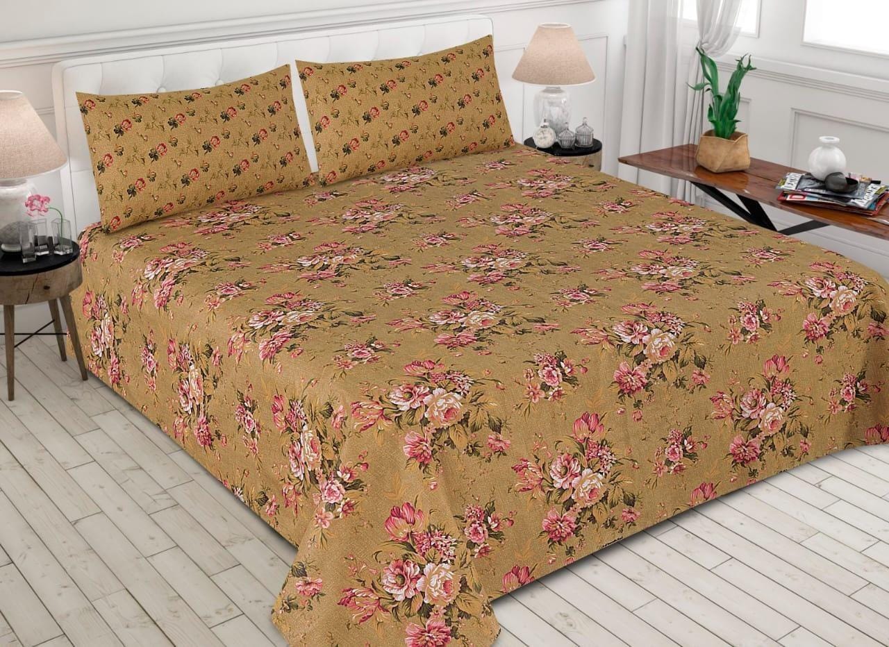 Gul Ahmed-King cotton bedsheet 3 pcs