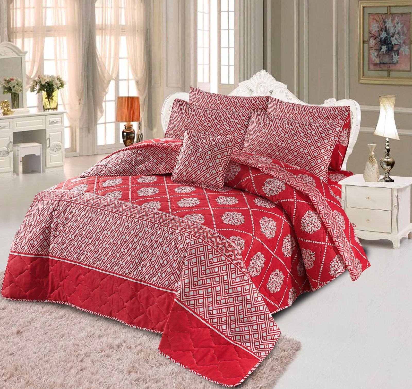 King Cotton Comfurter set 7pcs(Design MZk-224)