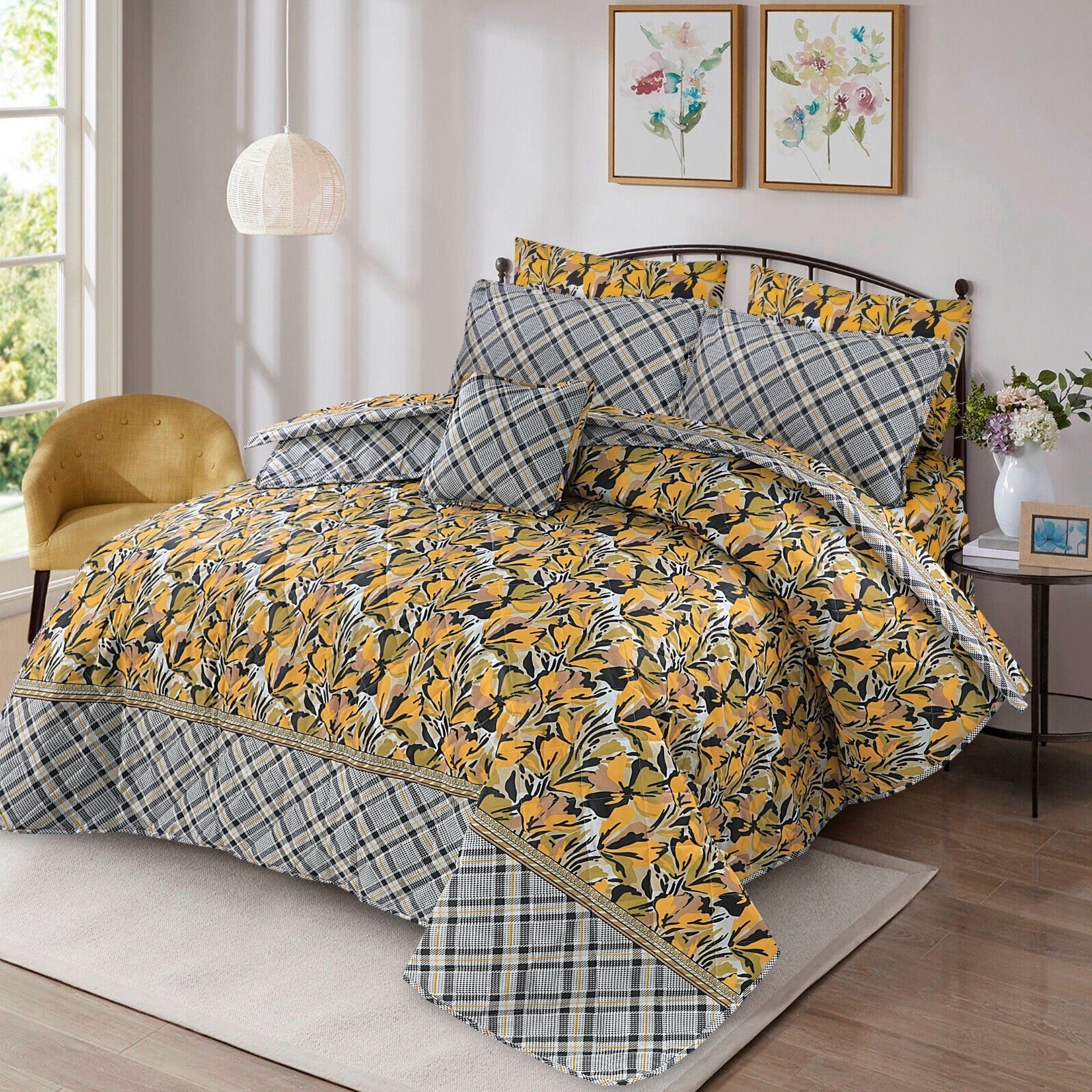 King Cotton Comfurter set 7pcs(Design MZk-216)
