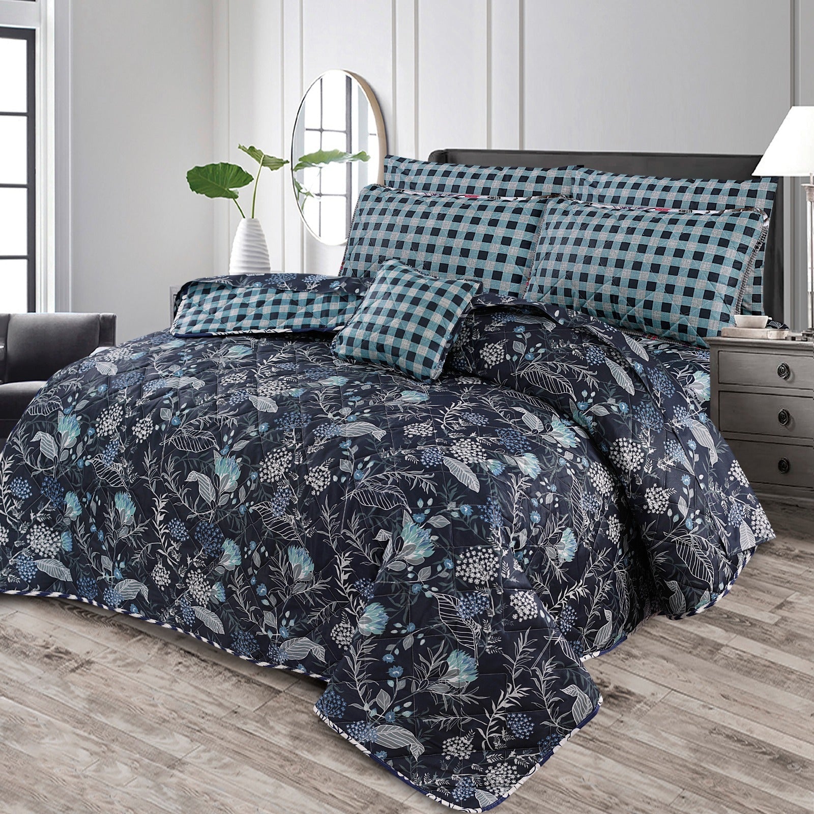 King Cotton Comfurter set 7pcs(Design MZk-216)