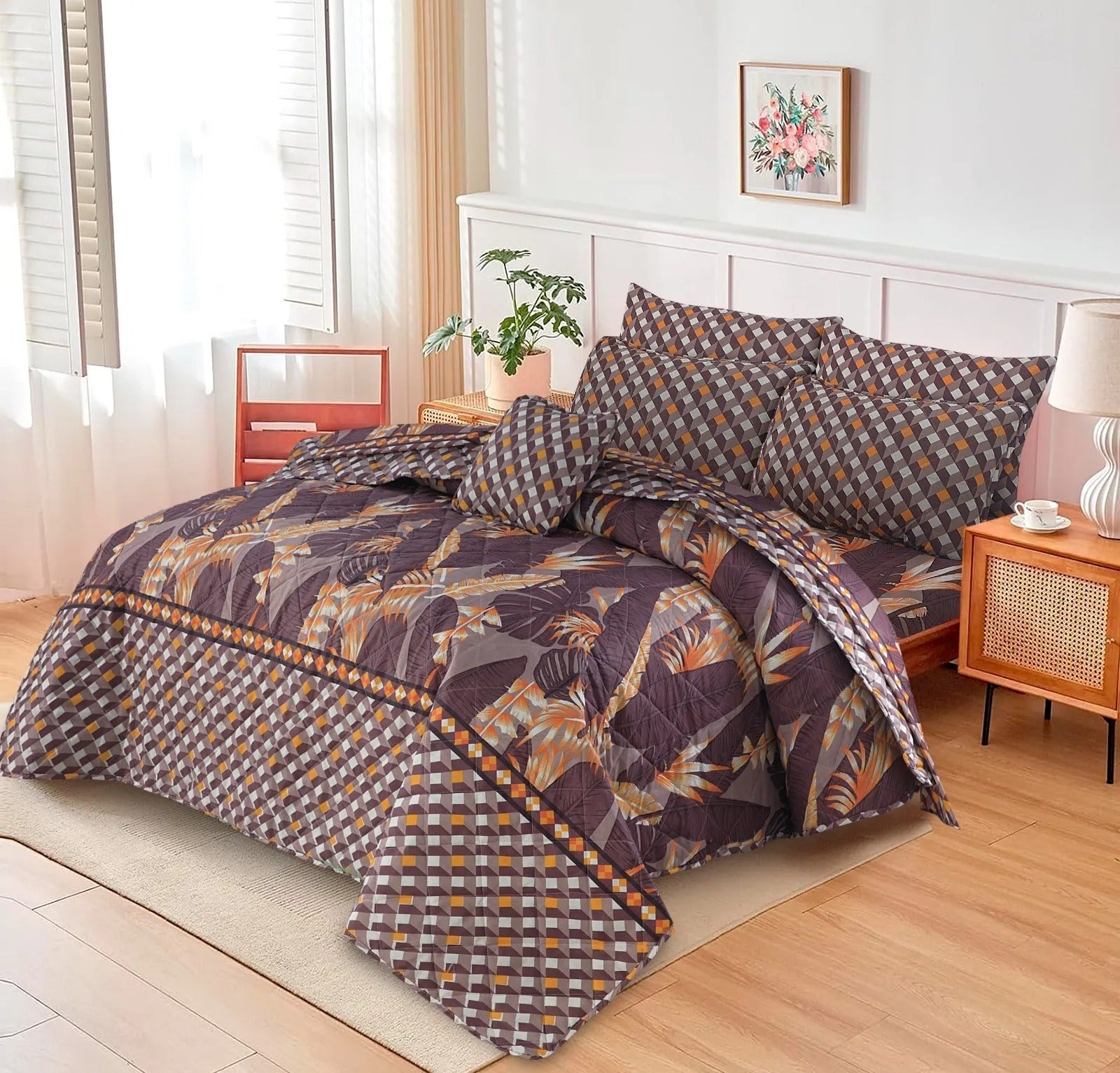 King Cotton Comfurter set 7pcs(Design MZk-213)