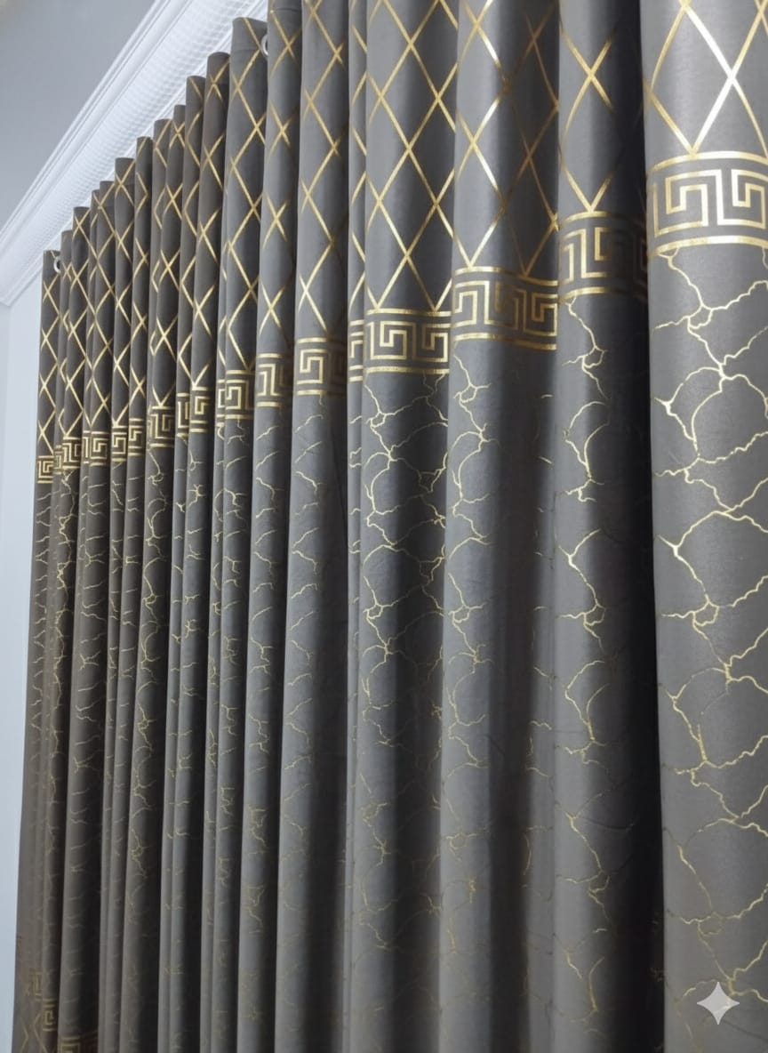 ✨ Velvet Curtain – Laser Design ✨(Ultra Soft)