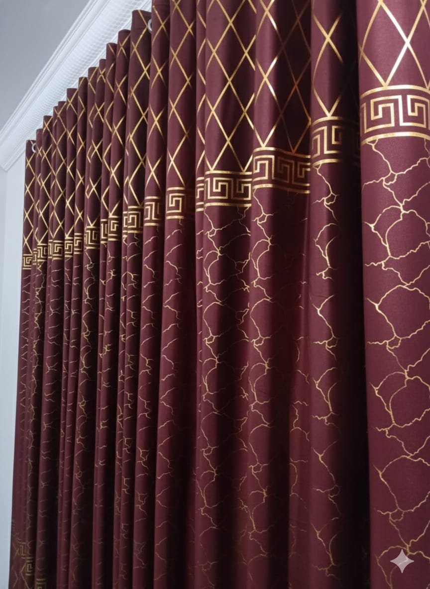 ✨ Velvet Curtain – Laser Design ✨(Ultra Soft)