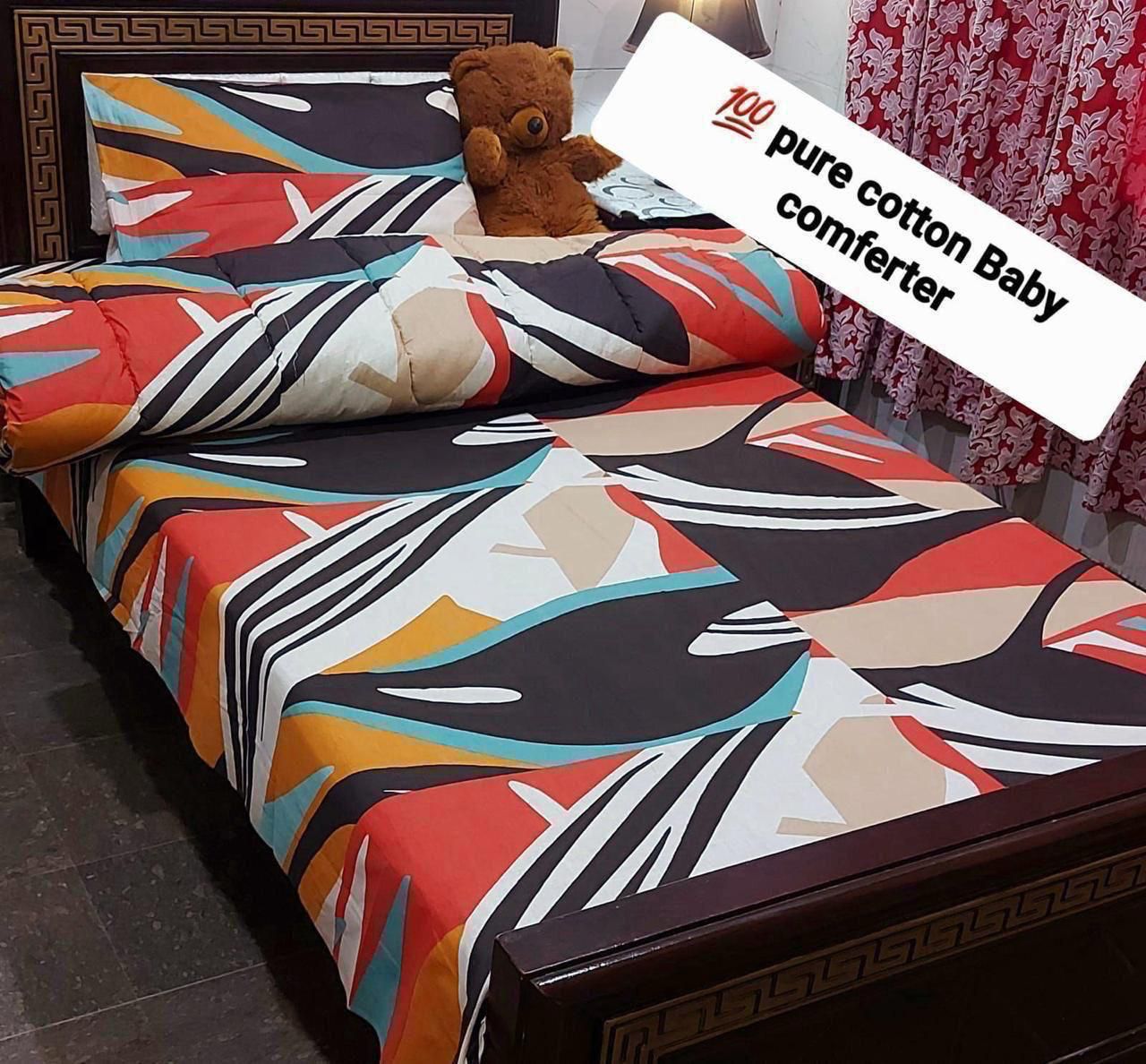 3 PCs Single Kids Winter Comforter Set