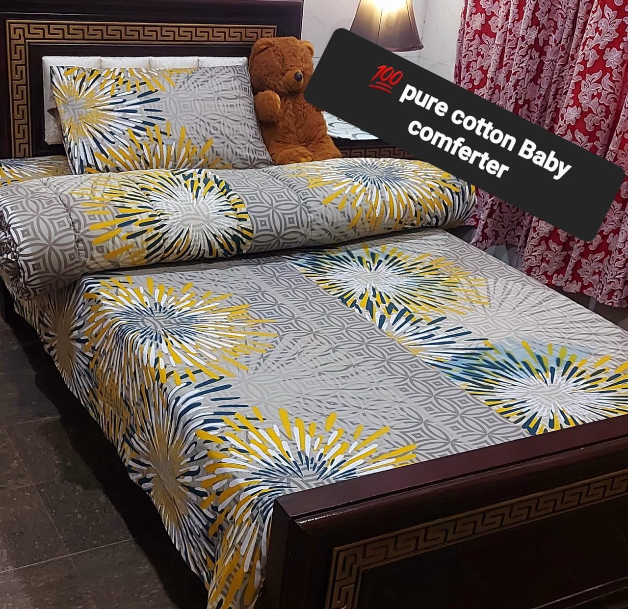 3 PCs Single Kids Winter Comforter Set