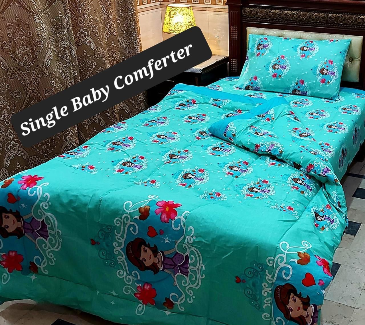 3 PCs Single Kids Winter Comforter Set