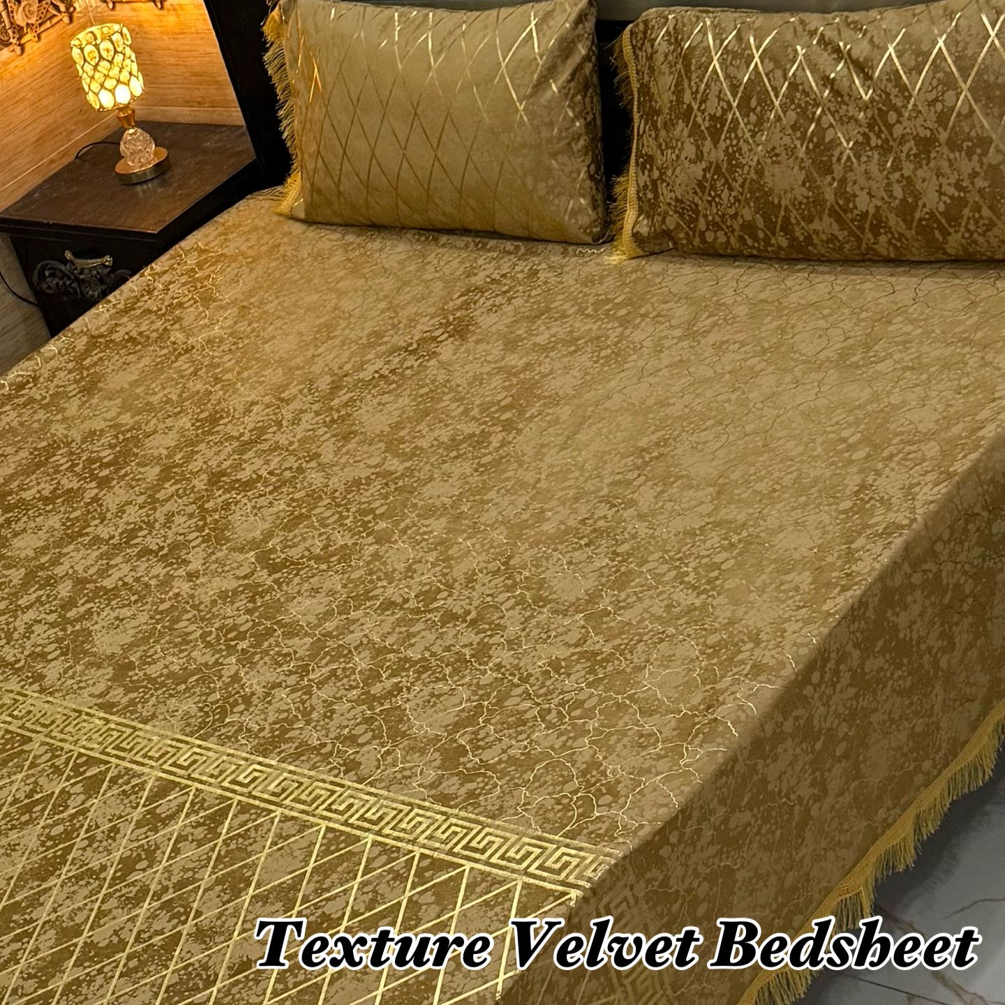 3PC Texture Velvet Bedsheet