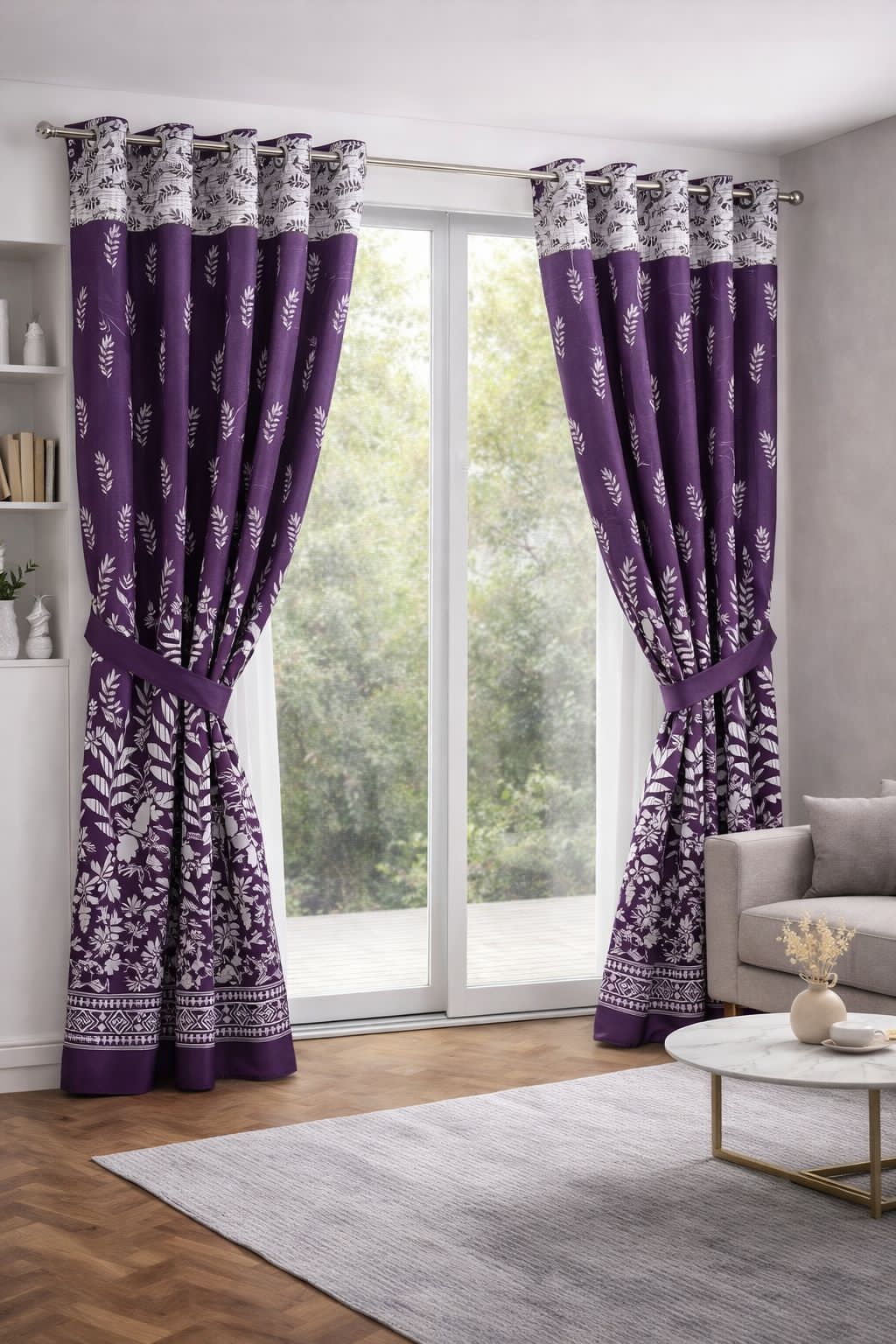 Printed Cotton Curtain Pair --( DZN 0016 )
