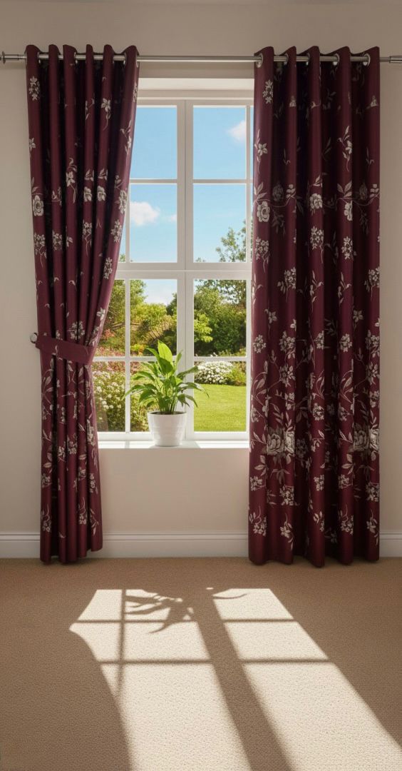 Printed Cotton Curtain Pair --( DZN 0026 )