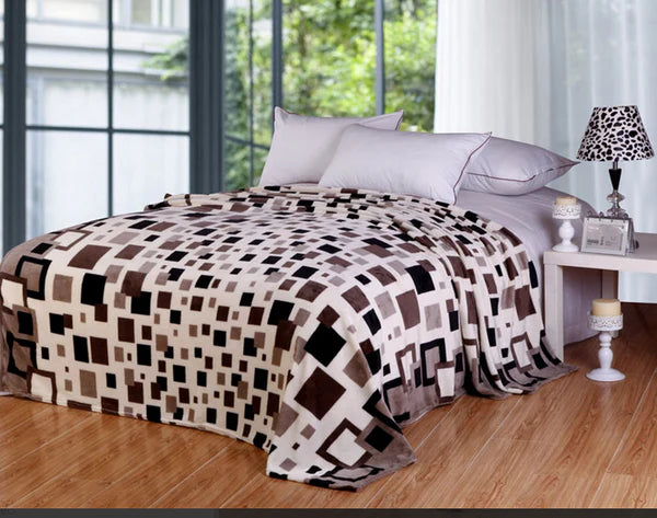 Luxury Summer AC  Blanket(Brown White Box)