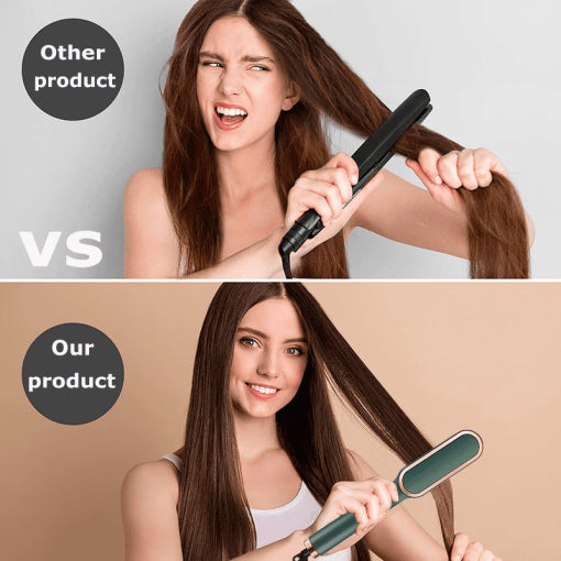 Electric Hair Straightener Ceramic Hair Curler Styling Brush – New Technology
