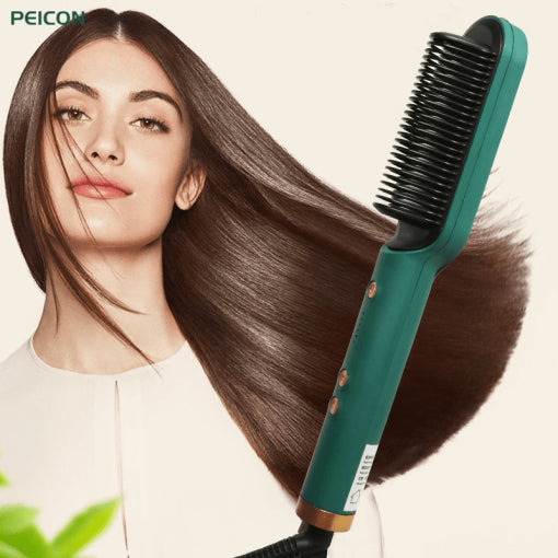 Electric Hair Straightener Ceramic Hair Curler Styling Brush – New Technology