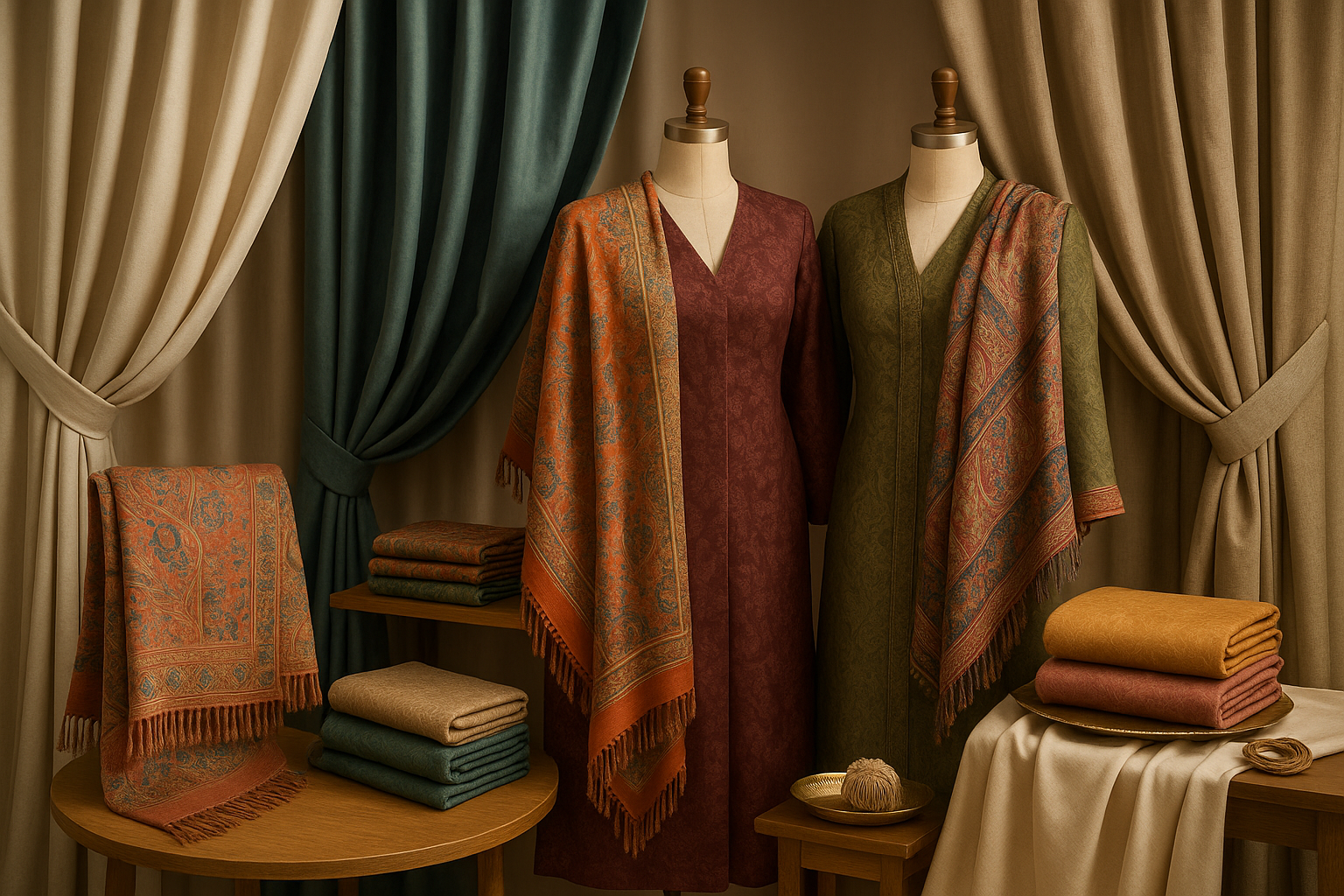 Ladies suite,shawls,curtians etc