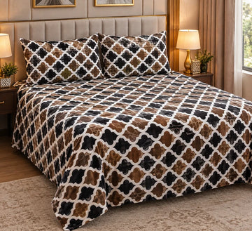 3PCS FLEES BEDSHEET (big box) DZN 88101